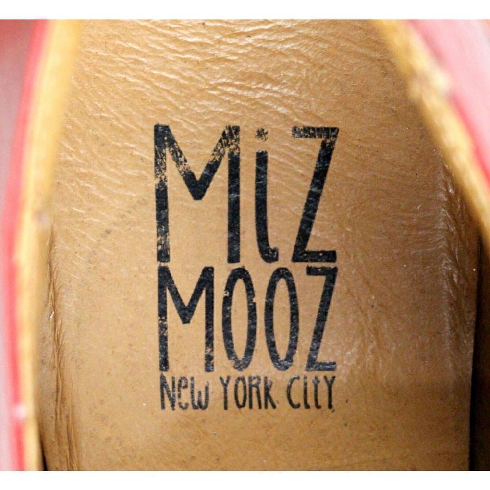 Miz Mooz RED GENUINE LEATHER LOW HEEL ROUND TOE ZIP SIDE LOAFER SHOES Size 6 - Picture 7 of 13